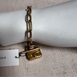Coach 7.5” Tabby Handbag Charm Pendant Bracelet NWT